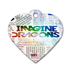 Imagine Dragons Quotes Dog Tag Heart (one Side) by BangZart