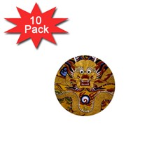 Chinese Dragon Pattern 1  Mini Buttons (10 Pack) 