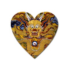 Chinese Dragon Pattern Heart Magnet by BangZart