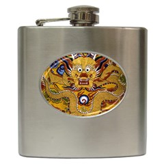 Chinese Dragon Pattern Hip Flask (6 Oz) by BangZart