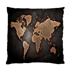 Grunge Map Of Earth Standard Cushion Case (two Sides) by BangZart