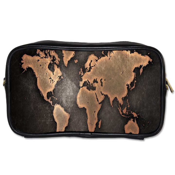 Grunge Map Of Earth Toiletries Bags 2-Side