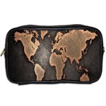 Grunge Map Of Earth Toiletries Bags 2-Side Back