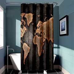 Grunge Map Of Earth Shower Curtain 36  X 72  (stall)  by BangZart