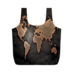 Grunge Map Of Earth Full Print Recycle Bags (m)  by BangZart