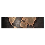 Grunge Map Of Earth Satin Scarf (Oblong) Front