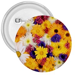 Colorful Flowers Pattern 3  Buttons by BangZart