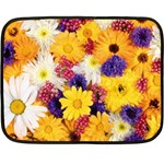 Colorful Flowers Pattern Fleece Blanket (Mini) 35 x27  Blanket