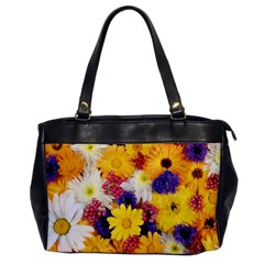 Colorful Flowers Pattern Office Handbags by BangZart