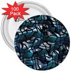 Old Spiderwebs On An Abstract Glass 3  Buttons (100 pack)  Front