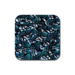 Old Spiderwebs On An Abstract Glass Rubber Coaster (square)  by BangZart