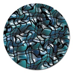 Old Spiderwebs On An Abstract Glass Magnet 5  (round) by BangZart