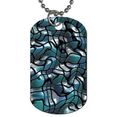 Old Spiderwebs On An Abstract Glass Dog Tag (two Sides)