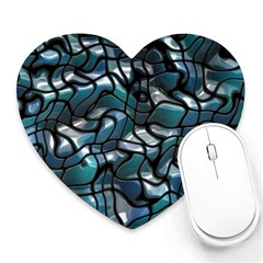 Old Spiderwebs On An Abstract Glass Heart Mousepads by BangZart