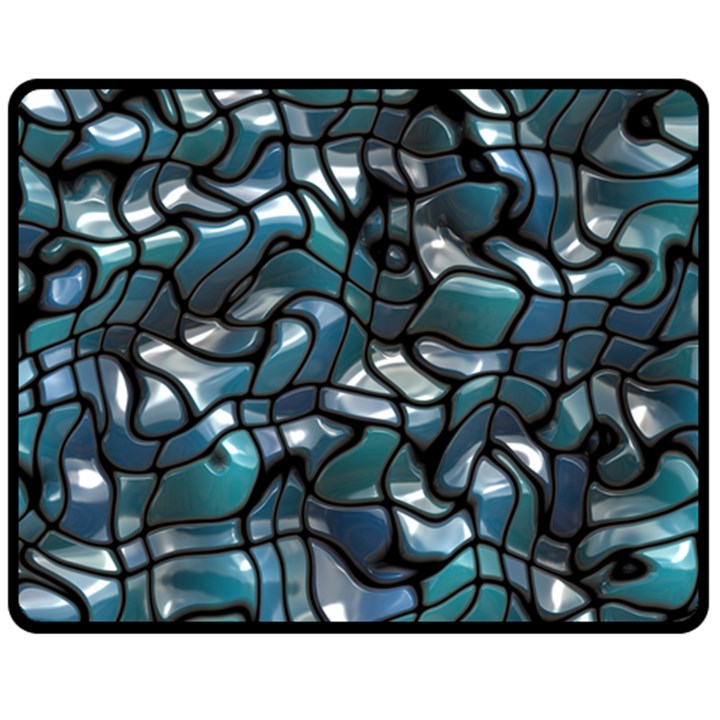 Old Spiderwebs On An Abstract Glass Fleece Blanket (Medium) 