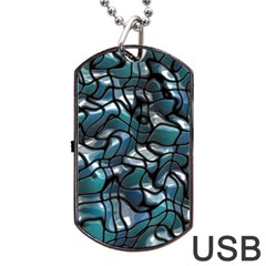 Old Spiderwebs On An Abstract Glass Dog Tag Usb Flash (one Side) by BangZart