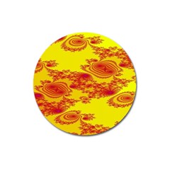 Floral Fractal Pattern Magnet 3  (round)