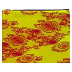 Floral Fractal Pattern Cosmetic Bag (xxxl)  by BangZart