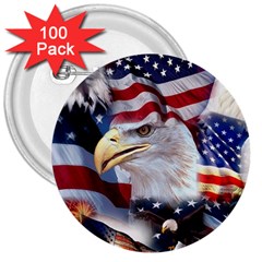 United States Of America Images Independence Day 3  Buttons (100 Pack)  by BangZart