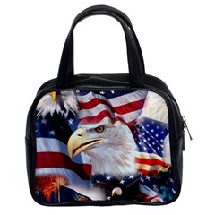 United States Of America Images Independence Day Classic Handbags (2 Sides) by BangZart