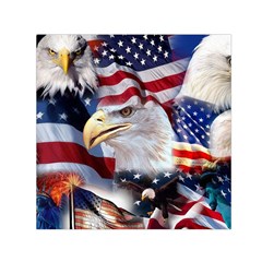 United States Of America Images Independence Day Small Satin Scarf (square) by BangZart