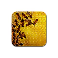 Honey Honeycomb Rubber Square Coaster (4 Pack)  by BangZart