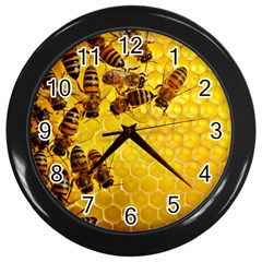 Honey Honeycomb Wall Clocks (black) by BangZart