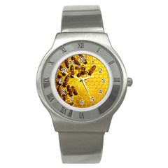 Honey Honeycomb Stainless Steel Watch by BangZart