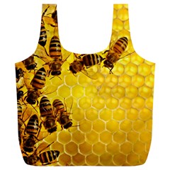 Honey Honeycomb Full Print Recycle Bags (l)  by BangZart