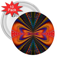 Casanova Abstract Art Colors Cool Druffix Flower Freaky Trippy 3  Buttons (10 Pack)  by BangZart