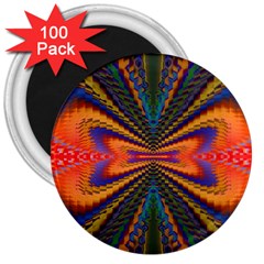 Casanova Abstract Art Colors Cool Druffix Flower Freaky Trippy 3  Magnets (100 Pack)