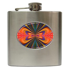 Casanova Abstract Art Colors Cool Druffix Flower Freaky Trippy Hip Flask (6 Oz) by BangZart