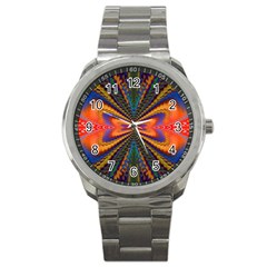 Casanova Abstract Art Colors Cool Druffix Flower Freaky Trippy Sport Metal Watch