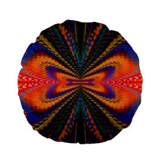 Casanova Abstract Art Colors Cool Druffix Flower Freaky Trippy Standard 15  Premium Flano Round Cushions by BangZart