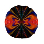 Casanova Abstract Art Colors Cool Druffix Flower Freaky Trippy Standard 15  Premium Flano Round Cushions Front