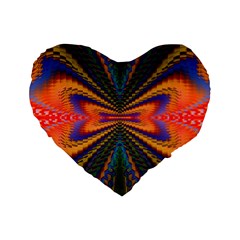 Casanova Abstract Art Colors Cool Druffix Flower Freaky Trippy Standard 16  Premium Flano Heart Shape Cushions by BangZart