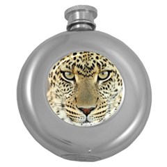 Leopard Face Round Hip Flask (5 Oz)