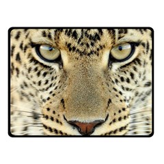 Leopard Face Fleece Blanket (small) by BangZart