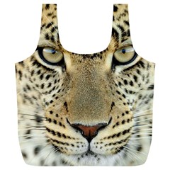 Leopard Face Full Print Recycle Bags (l) 