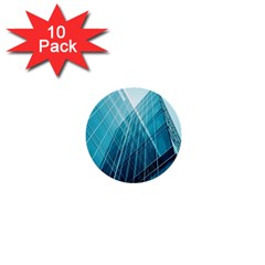 Glass Bulding 1  Mini Buttons (10 Pack)  by BangZart