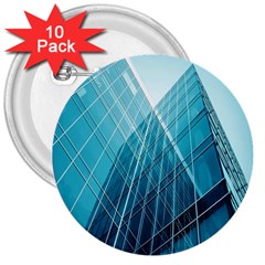 Glass Bulding 3  Buttons (10 Pack)  by BangZart