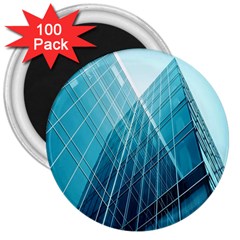 Glass Bulding 3  Magnets (100 Pack) by BangZart