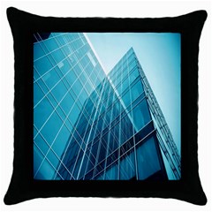 Glass Bulding Throw Pillow Case (black) by BangZart