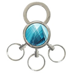 Glass Bulding 3-ring Key Chains by BangZart