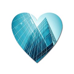 Glass Bulding Heart Magnet by BangZart