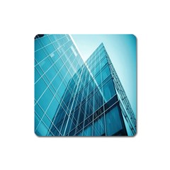 Glass Bulding Square Magnet by BangZart