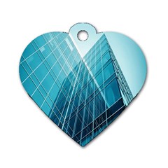 Glass Bulding Dog Tag Heart (two Sides) by BangZart