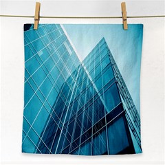 Glass Bulding Face Towel by BangZart