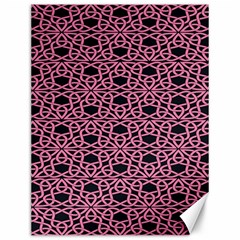 Triangle Knot Pink And Black Fabric Canvas 12  X 16  