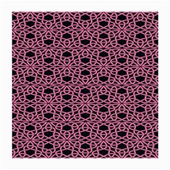 Triangle Knot Pink And Black Fabric Medium Glasses Cloth by BangZart